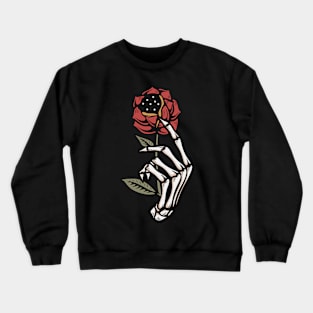 Rose and skull Crewneck Sweatshirt